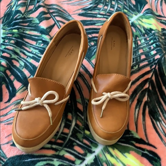 A.P.C. Shoes Apc Tan Leather Suede Wedges Size 411